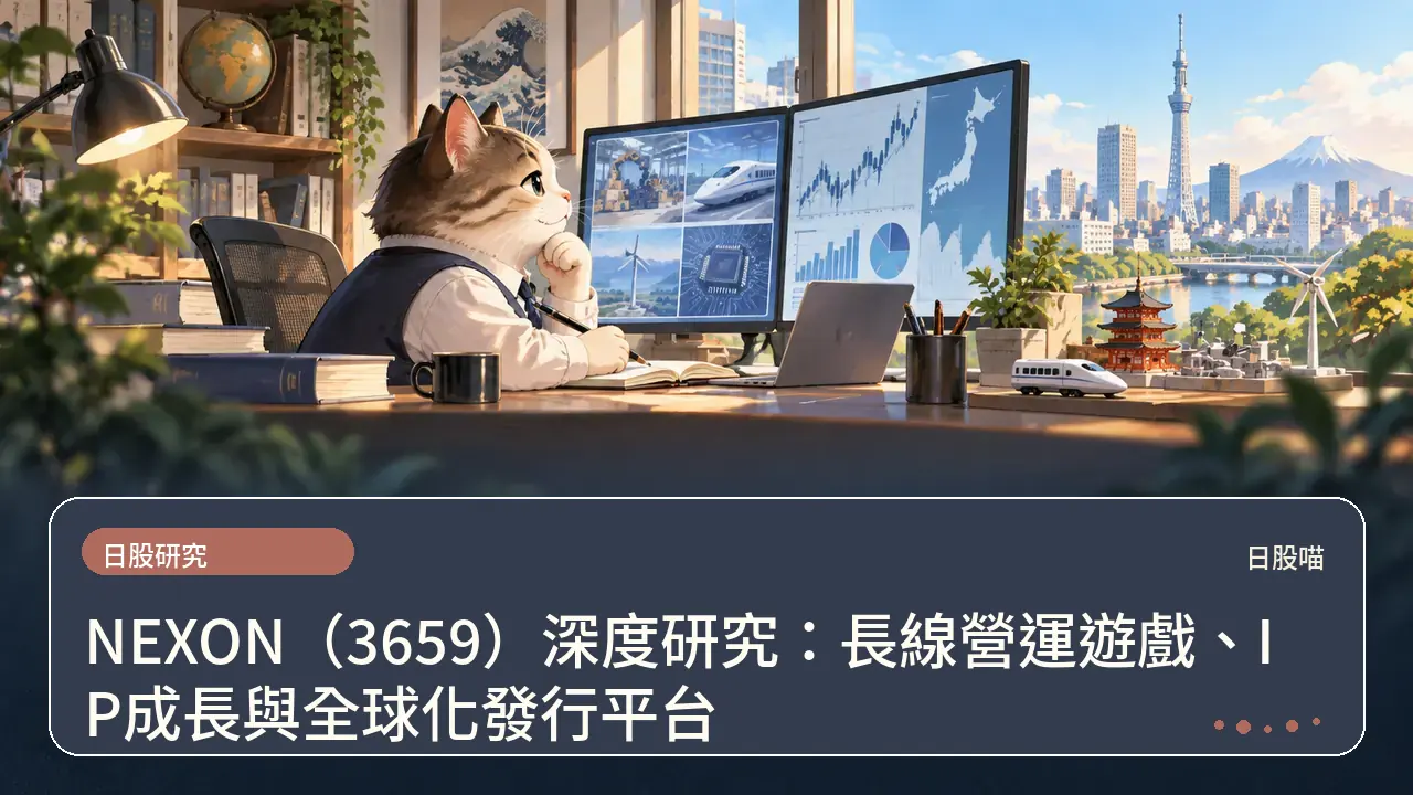NEXON(3659)深度研究:長線營運遊戲、IP成長與全球化發行平台主題插畫