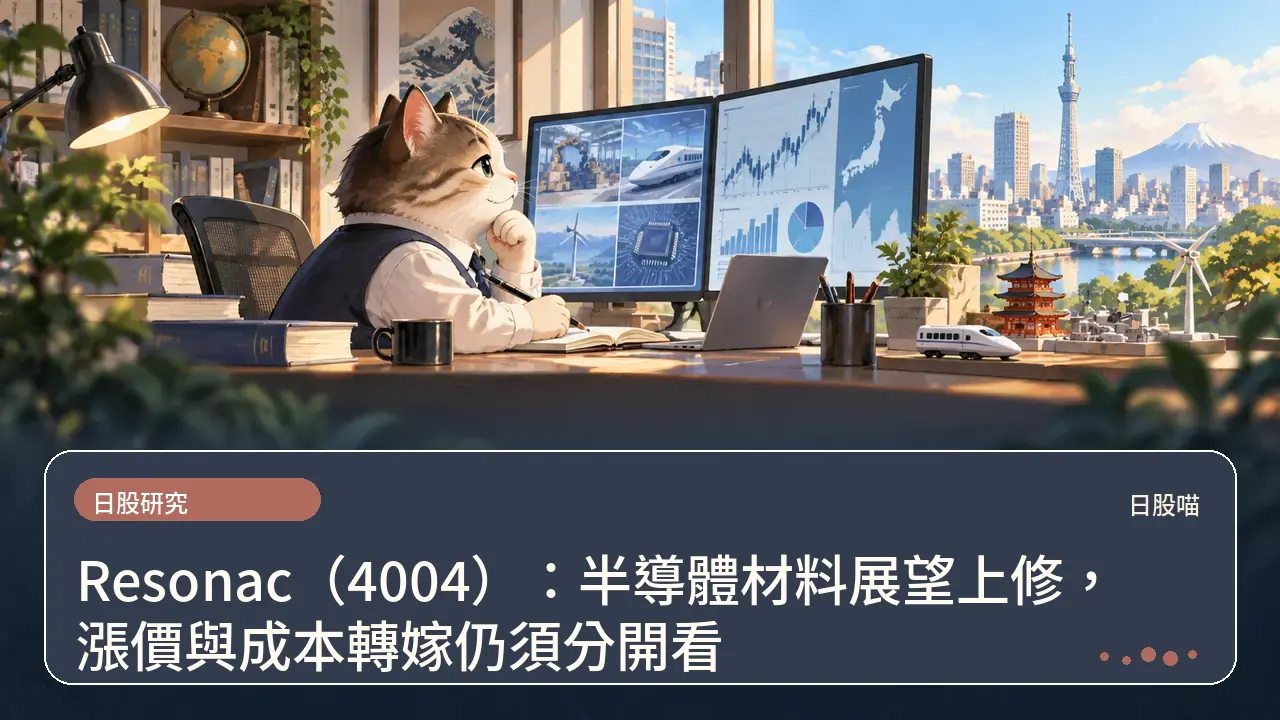 Resonac(4004):半導體材料展望上修,漲價與成本轉嫁仍須分開看主題插畫