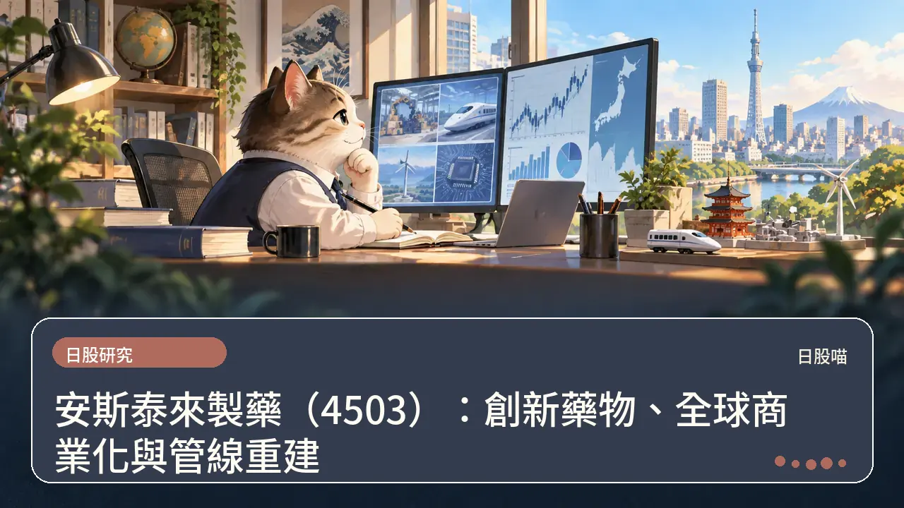 安斯泰來製藥（4503）：創新藥物、全球商業化與管線重建主題插畫