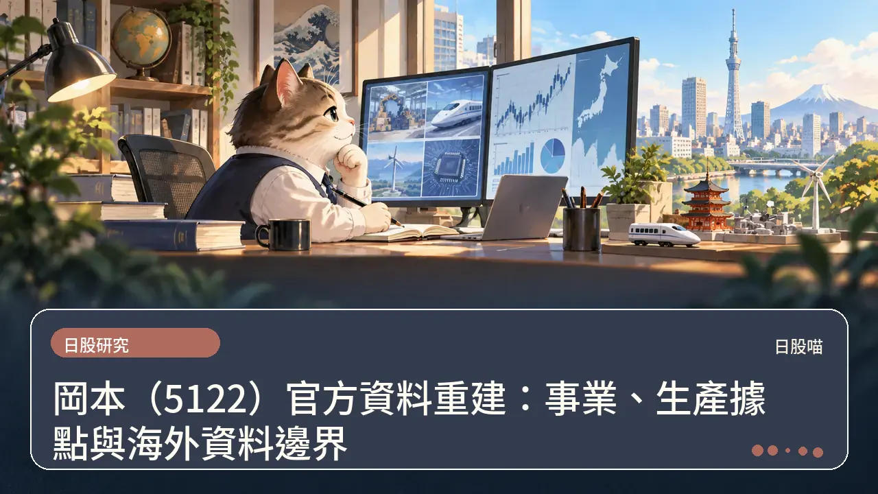 岡本（5122）官方資料重建：事業、生產據點與海外資料邊界主題插畫