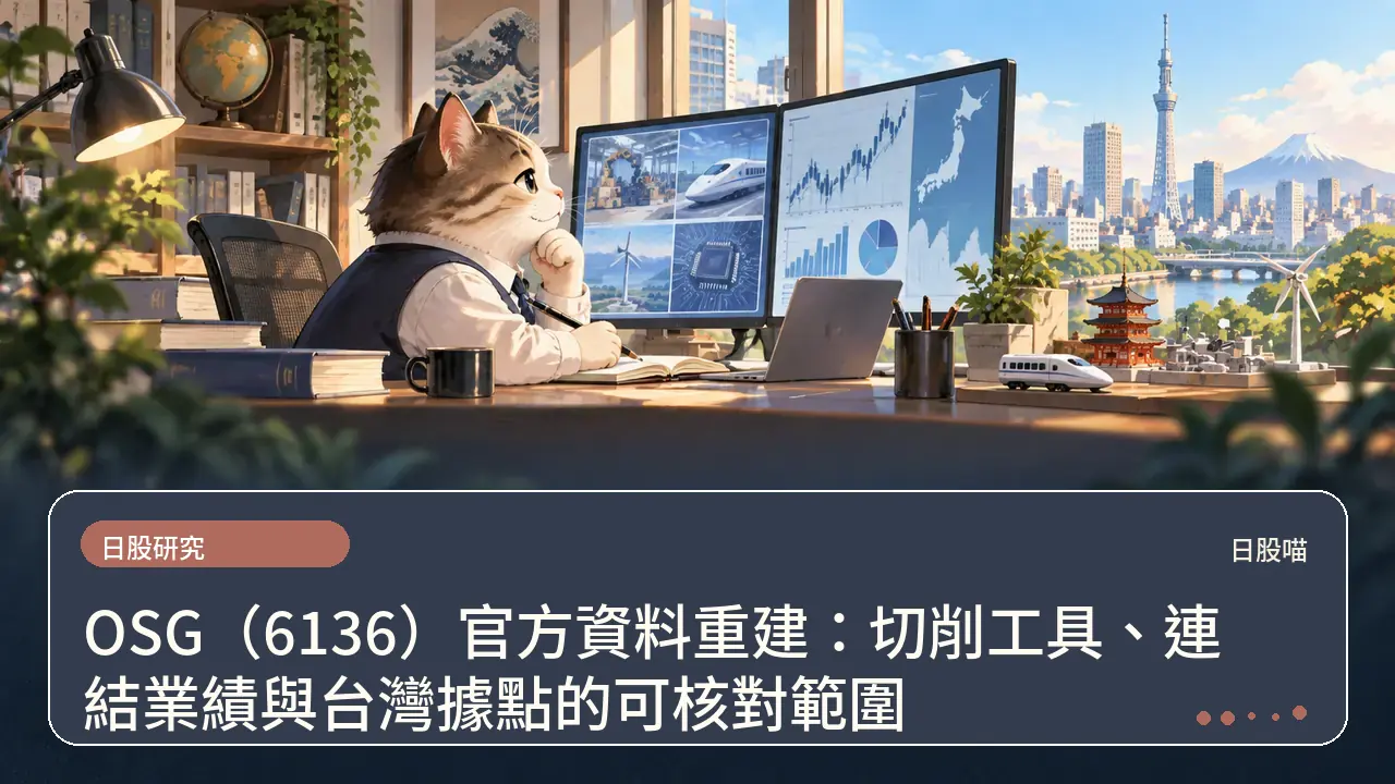 OSG（6136）官方資料重建：切削工具、連結業績與台灣據點的可核對範圍主題插畫