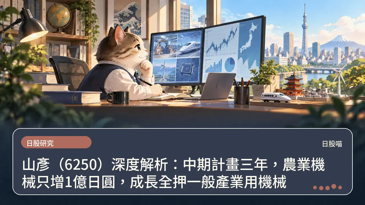 山彥（6250）深度解析：中期計畫三年，農業機械只增1億日圓，成長全押一般產業用機械主題插畫