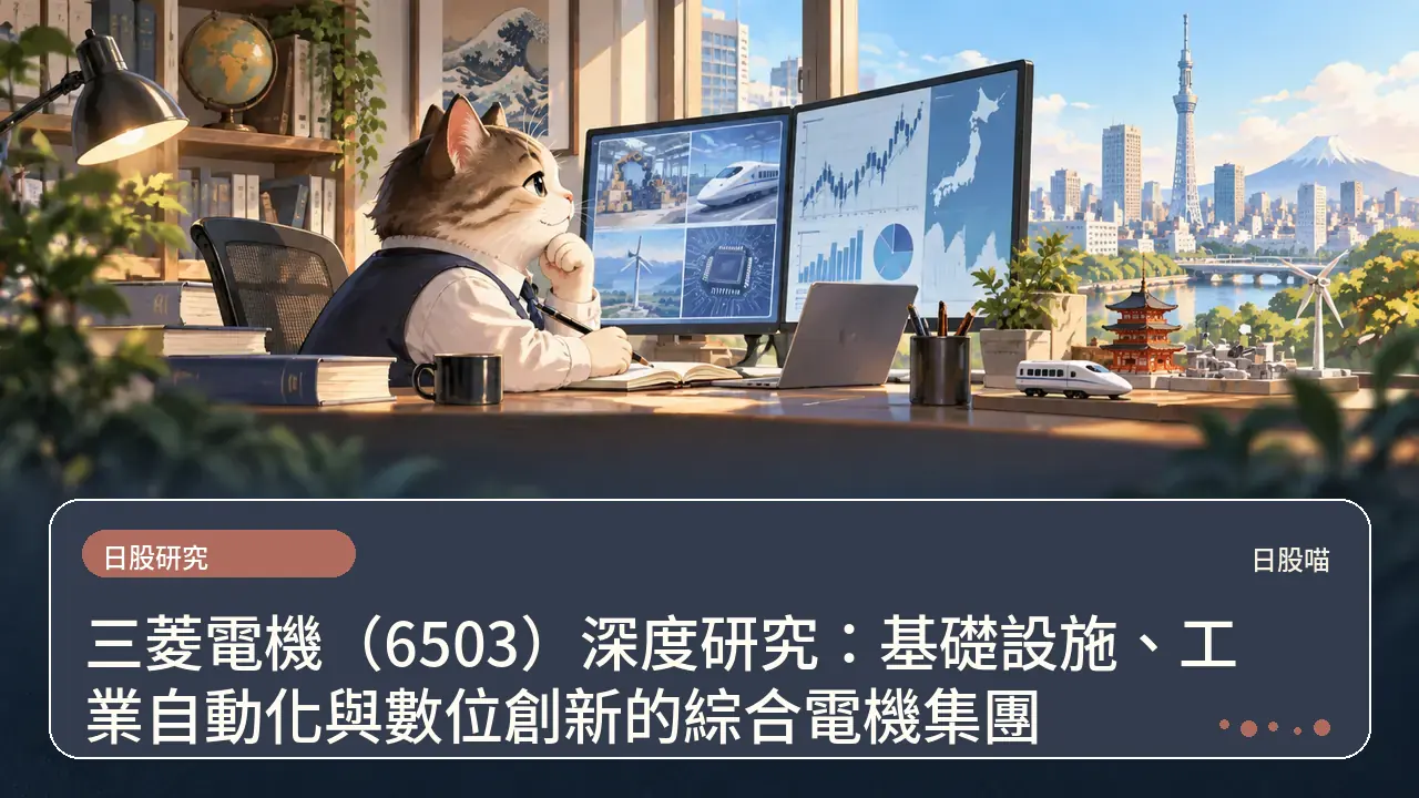 三菱電機(6503)深度研究:基礎設施、工業自動化與數位創新的綜合電機集團主題插畫