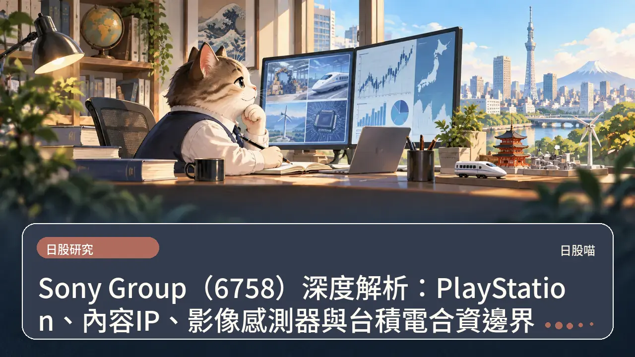 Sony Group（6758）深度解析：PlayStation、內容IP、影像感測器與台積電合資邊界主題插畫
