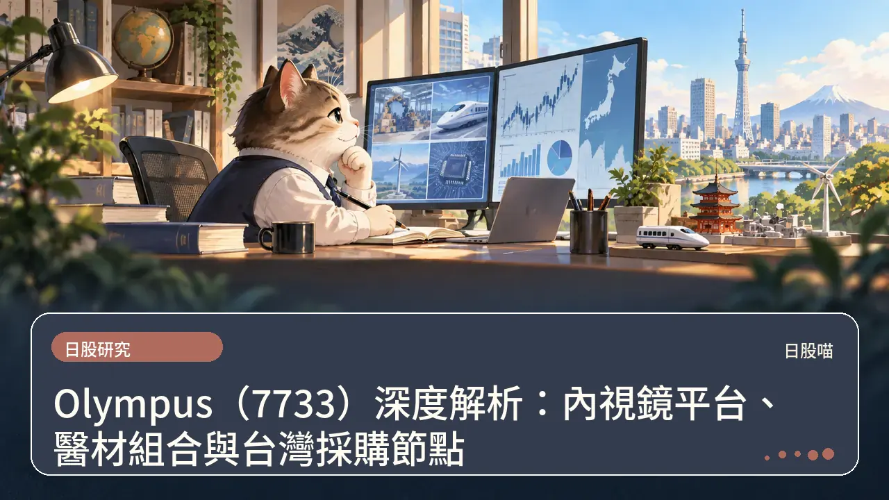 Olympus(7733)深度解析:內視鏡平台、醫材組合與台灣採購節點主題插畫