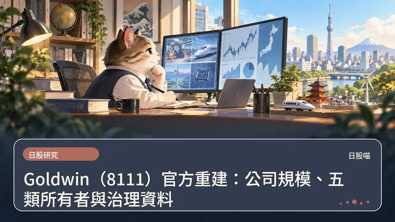 Goldwin（8111）官方重建：公司規模、五類所有者與治理資料主題插畫