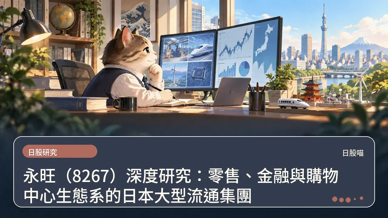 永旺(8267)深度研究:零售、金融與購物中心生態系的日本大型流通集團主題插畫