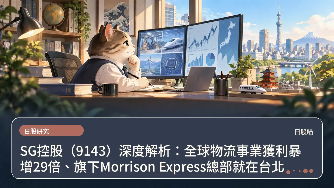 SG控股(9143)深度解析:全球物流事業獲利暴增29倍、旗下Morrison Express總部就在台北主題插畫