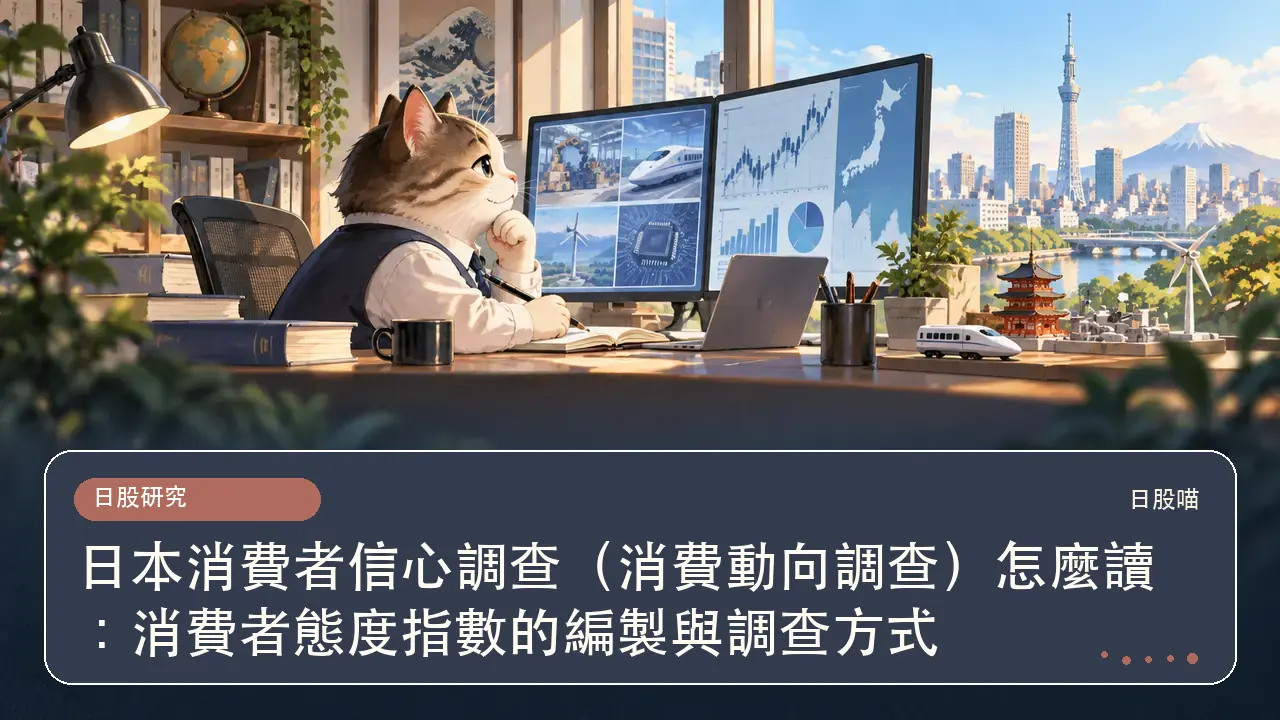 日本消費者信心調查(消費動向調查)怎麼讀:消費者態度指數的編製與調查方式主題插畫