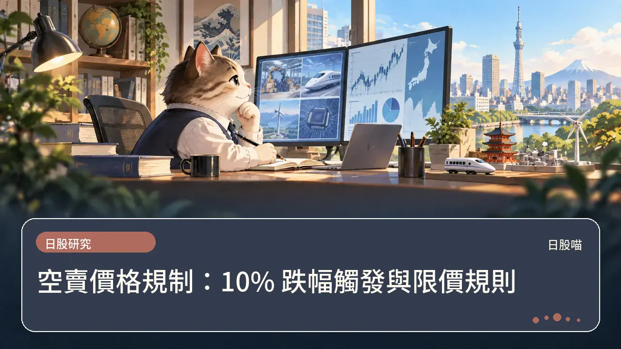空賣價格規制:10% 跌幅觸發與限價規則主題插畫