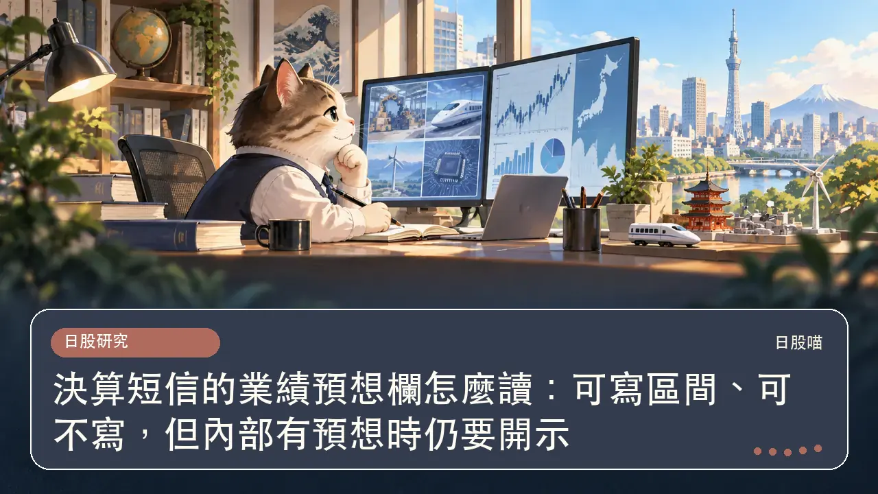 決算短信的業績預想欄怎麼讀:可寫區間、可不寫,但內部有預想時仍要開示主題插畫
