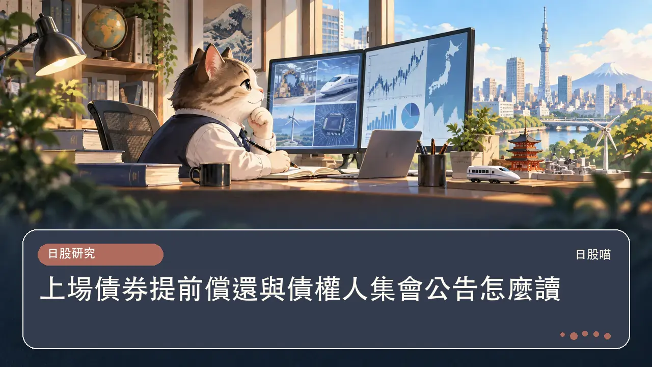 上場債券提前償還與債權人集會公告怎麼讀主題插畫