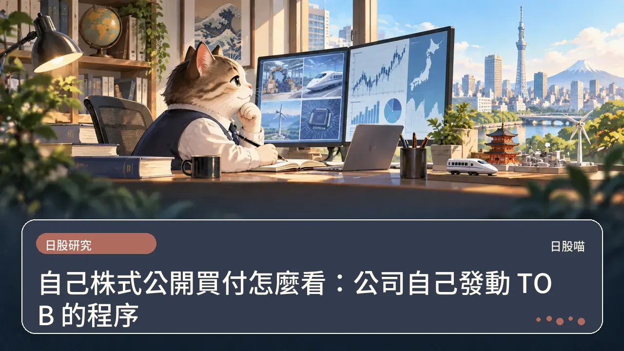 自己株式公開買付怎麼看:公司自己發動 TOB 的程序主題插畫