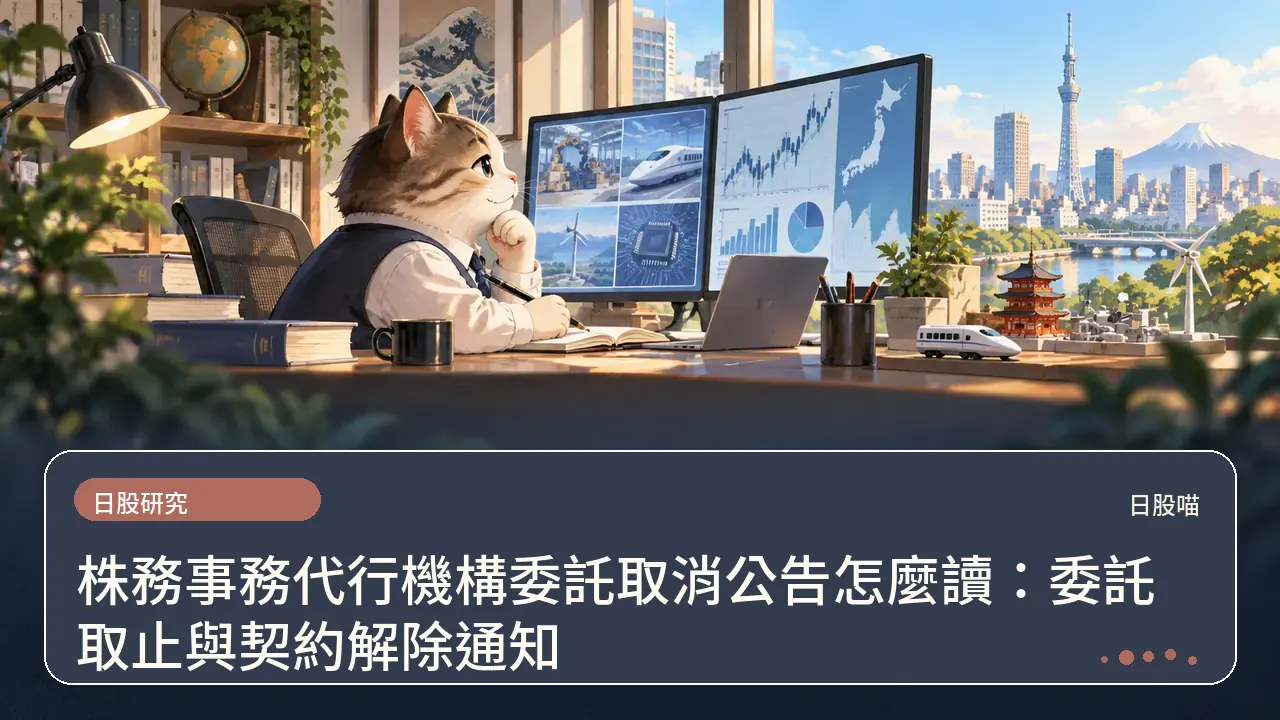 株務事務代行機構委託取消公告怎麼讀:委託取止與契約解除通知主題插畫