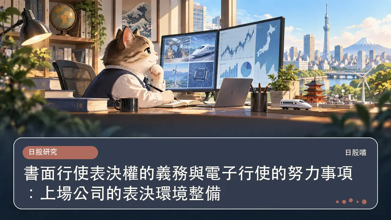 書面行使表決權的義務與電子行使的努力事項:上場公司的表決環境整備主題插畫